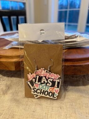 8-Eight-Brand New"Last Day of School" Earrings - A pair for everyone on the team
